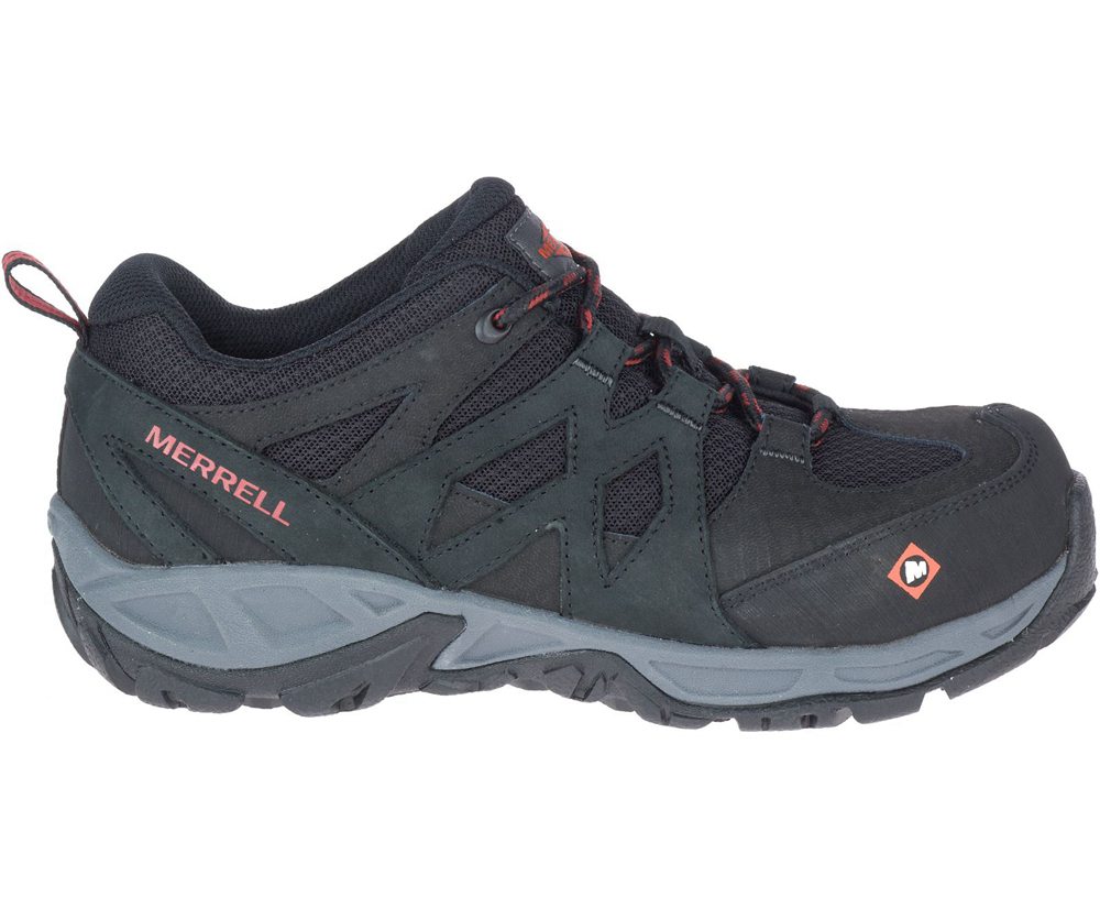 Buty Trekkingowe Merrell Damskie Czarne - Siren Alloy Toe Work - 273681-CXL